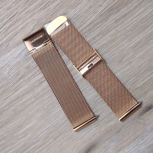 Brand new Garmin 20mm quick release 18k rose gold pvd Milanese watch band